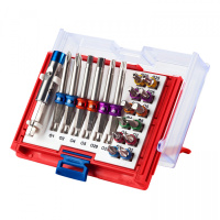 МАСТАК Набор вставок (бит) 1/4", PH, PZ, Hex, Torx, Slotted, 19 предметов МАСТАК 058-10019C