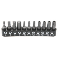 Набор бит 1/4" 25 мм на держателе TORX c отв., HEX (ALK-8009-BIT2-CK)