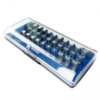 МАСТАК Набор вставок (бит) 1/4", PH, PZ, Hex, Torx, Slotted, 31 предмет МАСТАК 058-00031C