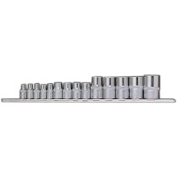 Набор головок Е-профиль Е4-Е24 1/4", 3/8", 1/2" 14пр. на линейке (TBS-11005)