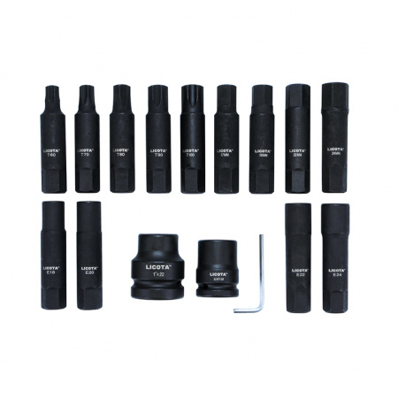 Набор бит для грузового транспорта с переходниками 3/4" и 1" 16 пр. (ATF-5219)