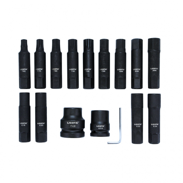 Набор бит для грузового транспорта с переходниками 3/4" и 1" 16 пр. (ATF-5219)