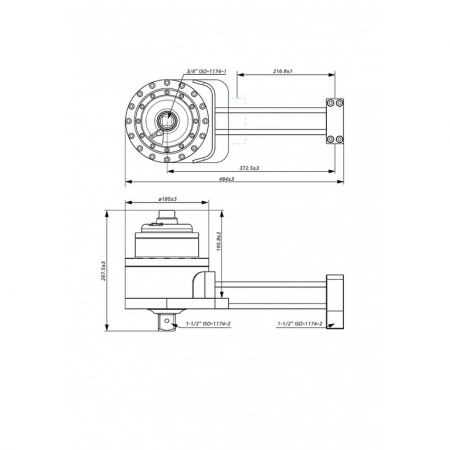 Усилитель крутящего момента, мультипликатор 3/4"х 1-1/2" 10000 Нм (AQMT-PN69Q10)