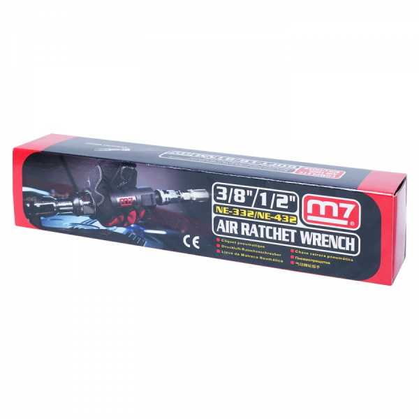MIGHTY SEVEN Трещотка пневматическая 1/2", 81 Нм, с кнопкой MIGHTY SEVEN NE-432T