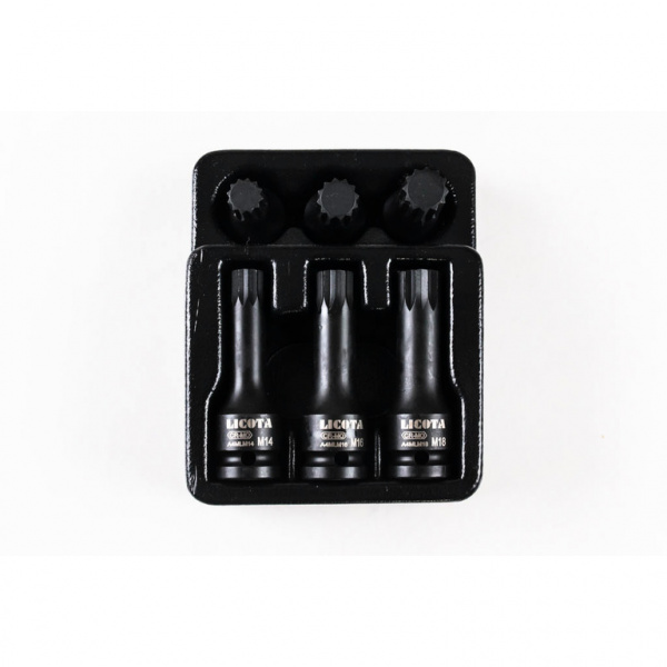 Набор головок Spline ударных, M14-M18 для болта задней ступицы VAG (ATF-5214)