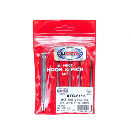 Набор мини крючков для демонтажа сальников и уплотнительных колец, 5 пр. (ATG-6113)