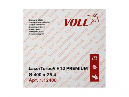 Алмазный диск LaserTurboV Н12 PREMIUM VOLL 400 х 25.4 мм