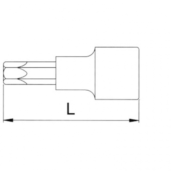 Головка торцевая с вставкой torx 1/2" T100 L=100 мм (H4T100A)