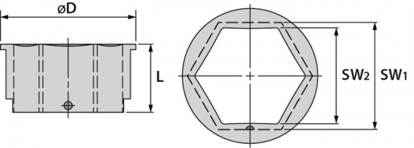 Hexagon adaptor (13900.010)