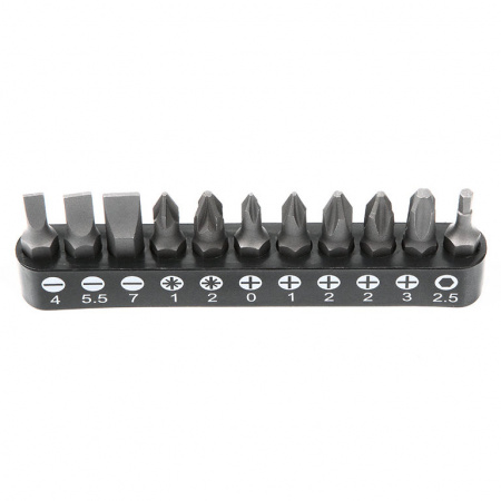 Набор бит 1/4" 25 мм на держателе SL, PH, PZ, HEX (ALK-8009-BIT1-CK)