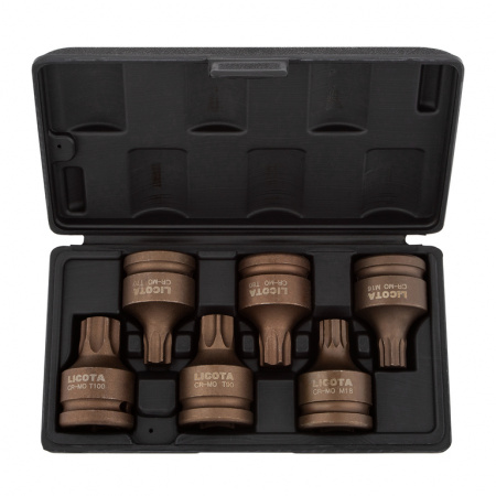 Набор ударных головок 3/4", T70-T100, M16, M18, 6пр. (ASA-80009)