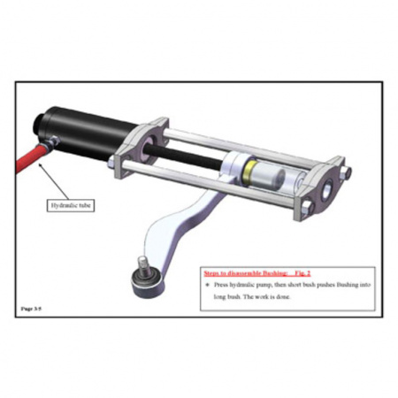 Съемник-запреcсовщик гидравлический c рамой и комплектом оправок (ATC-2269)