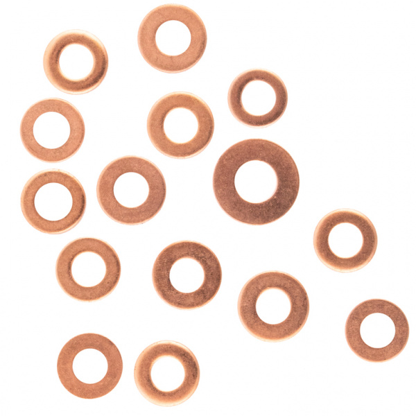 Набор медных шайб для форсунок дизельных двигателей, 450шт. (ATA-3690)