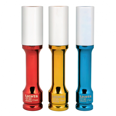 Набор ударных головок глубоких тонкостенных с удлинителем 1/2 6пр. 17, 19, 21 мм в кейсе (ASA-10005)