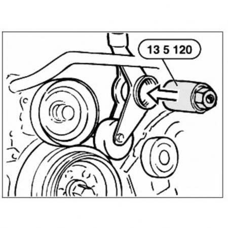 Съемник шестерни ТНВД 2.5TDS (ATA-0515)