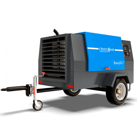 Дизельный передвижной компрессор CrossAir Borey 55-7F