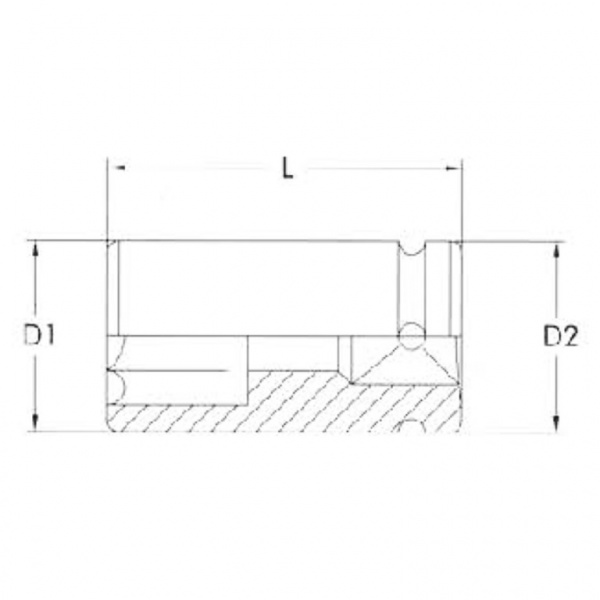 Головка торцевая ударная глубокая 1/2" 12гр. 12 мм (A4212WL)