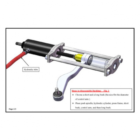 Съемник-запреcсовщик гидравлический c рамой и комплектом оправок (ATC-2269)