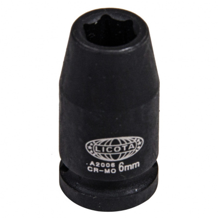 Набор ударных головок 1/4" 10 пр., 5-14 мм, на линейке (ASA-21001)