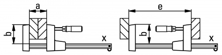 UK30 UniKlamp Струбцина корпусная лёгкая 300/80, 1.5 кН