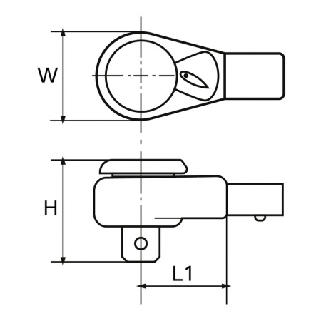 Насадка для динамометрического ключа трещоточная 1/2" (AQC-R41418)