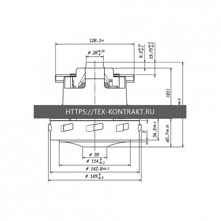 MT 60 EXPERT мотор-турбина для пылесоса HILTI VC20, VC40, VC60 AMETEK (EC)