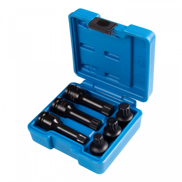 МАСТАК Набор торцевых насадок 1/2", SPLINE, M14-M18 для болта задней ступицы VAG, 6 предметов МАСТАК 100-42006