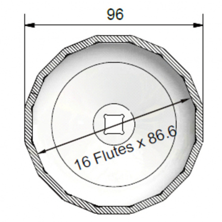 Съёмник масляного фильтра "чашка" 86.6 мм, 16 гр. (ATA-8901)