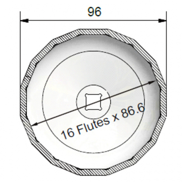 Съёмник масляного фильтра "чашка" 86.6 мм, 16 гр. (ATA-8901)