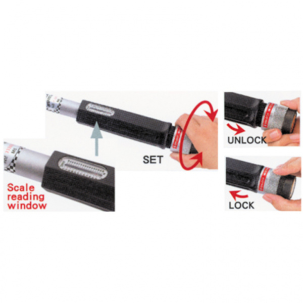 Динамометрический ключ 1/2" 60-320Нм, шкала-микрометр (AQW-N4320V)