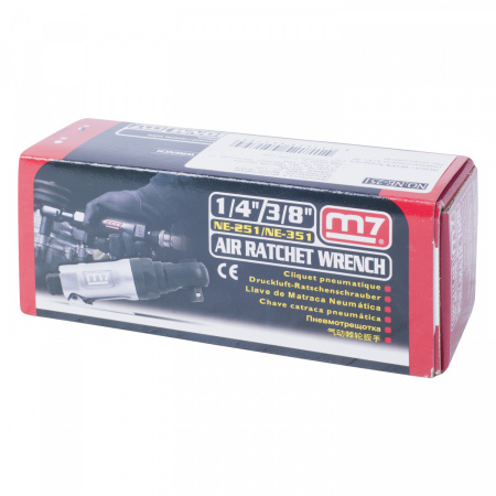 MIGHTY SEVEN Трещотка пневматическая 1/4", 30 Нм, укороченная MIGHTY SEVEN NE-251