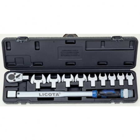 Динамометрический ключ в наборе со сменными насадками, 11пр., 40-210Нм (AQC-S001NM)