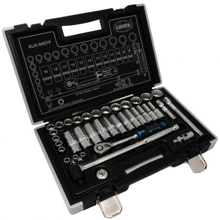 Набор торцевых головок 3/8" 12гр. 37пр. 6-24 мм spline (ALK-0007P)