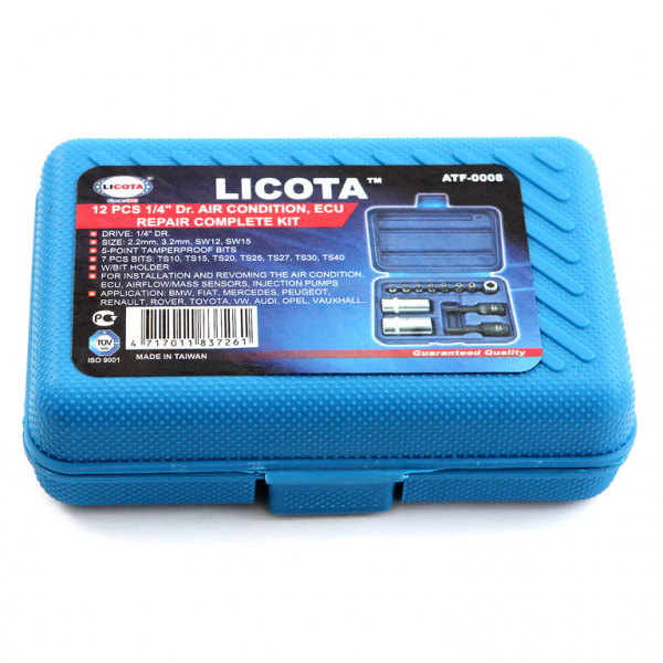 Набор головок для обслуживания кондиционера, ЭБУ двигателя, и демонтажа датчиков (ATF-0008)