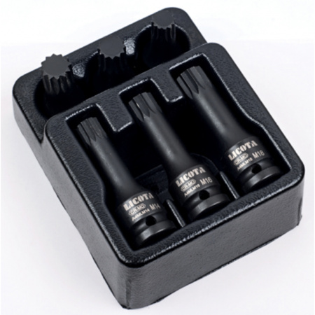 Набор головок Spline ударных, M14-M18 для болта задней ступицы VAG (ATF-5214)