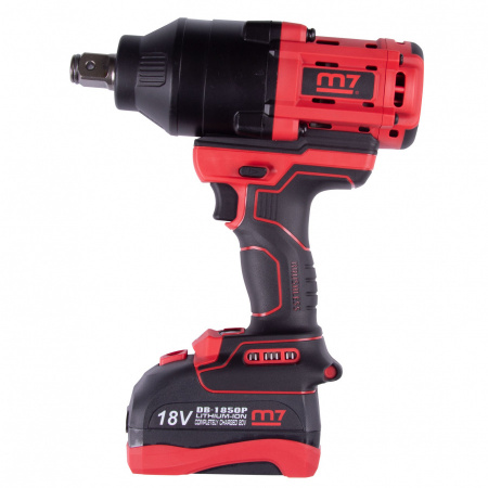 MIGHTY SEVEN Гайковерт аккумуляторный ударный 3/4", 1900 Нм, 18 В, 4 предмета, кейс MIGHTY SEVEN DW-601A