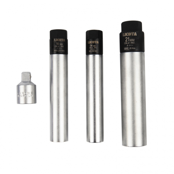 Набор свечных головок 14, 16, 21 мм с ограничением крутящего момента (PAW-SPTLK-1)