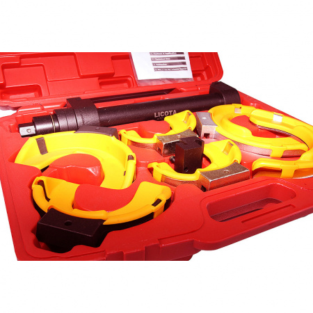 Стяжка пружин универсальная для подвески типа "Макферсон", усиленная, c защитными накладками (ATC-2158C)