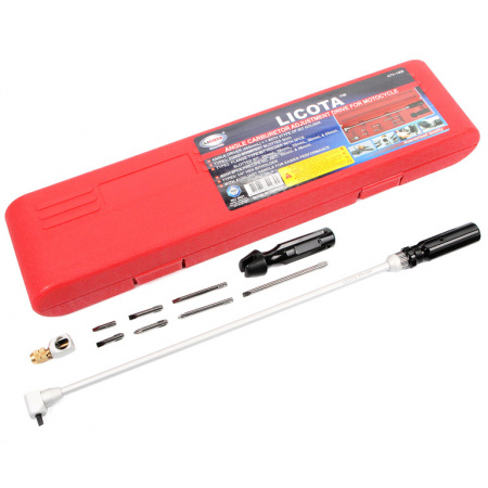 Отвёртка угловая экстрадлинная для регулировки карбюраторов мотоциклов, в наборе (ATV-1009)