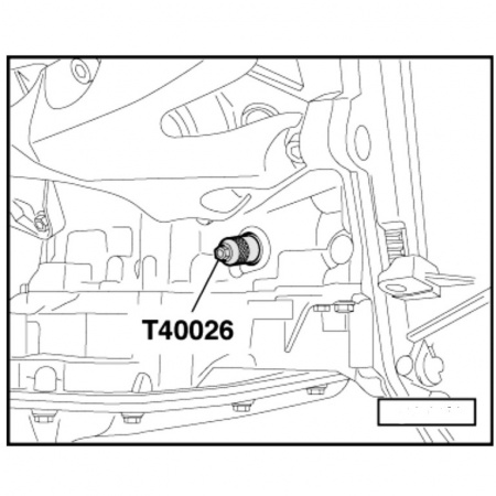 Фиксатор коленвала VAG T40026 (ATA-0509)